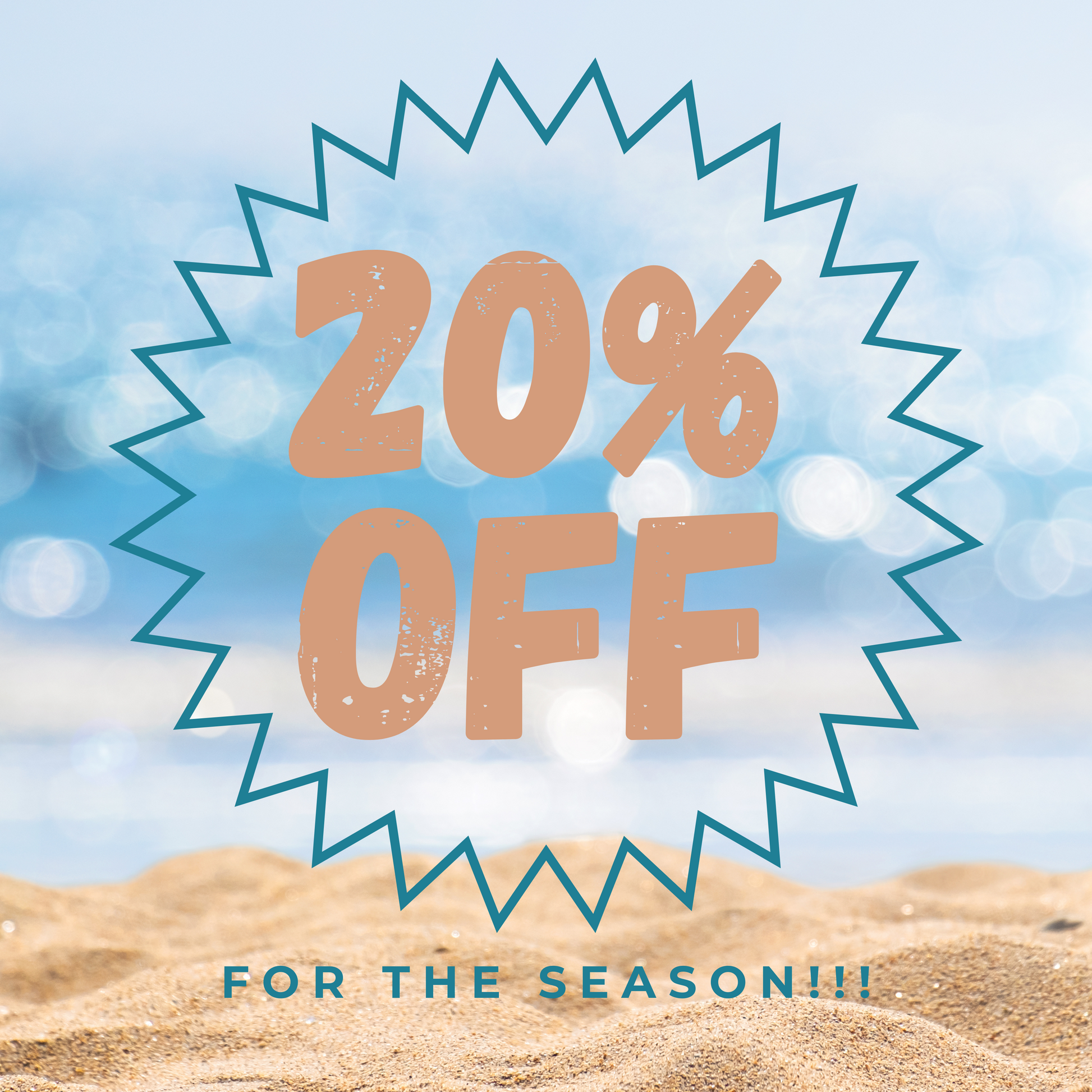 20% OFF For the Season  